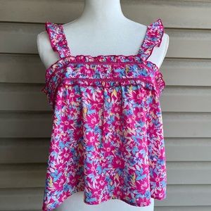 •BOG Collective• Sleeveless Floral Babydoll Top -  Size Large